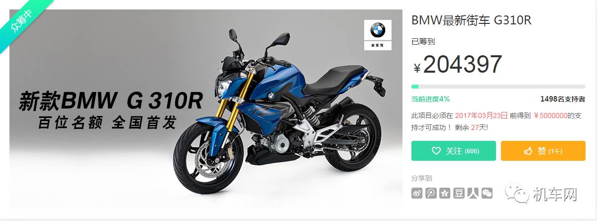 依靠G310R,宝马能否在中国市场再续传奇?